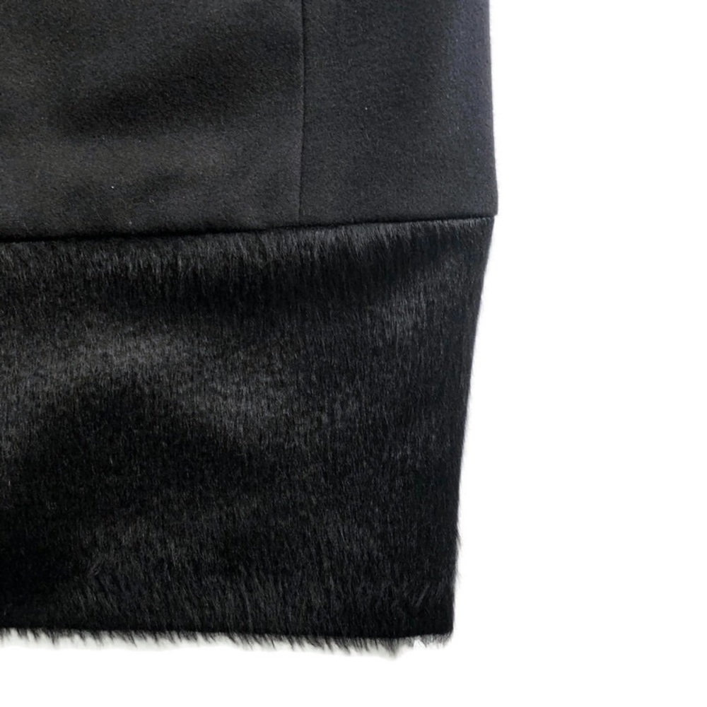 MaxMara Black Wool Faux Fur Trim Sheath SZ 2 - Picture 4 of 7